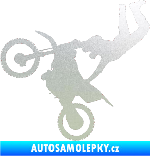 Samolepka Motorka 008 levá motokros freestyle pískované sklo
