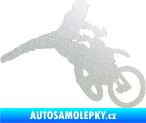 Samolepka Motorka 030 pravá motokros pískované sklo