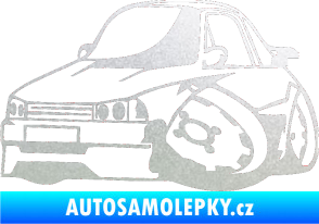 Samolepka Škoda 120 karikatura levá pískované sklo