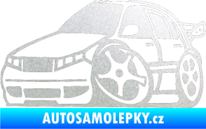 Samolepka Škoda Fabia 001 karikatura levá pískované sklo