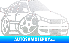 Samolepka Škoda Fabia 001 karikatura pravá pískované sklo