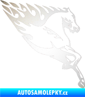 Samolepka Animal flames 002 pravá kůň odrazková reflexní bílá