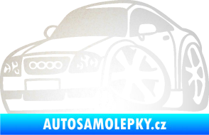Samolepka Audi TT karikatura levá odrazková reflexní bílá
