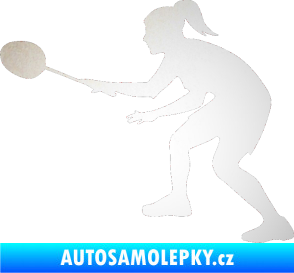 Samolepka Badminton 003 levá odrazková reflexní bílá