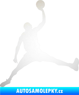 Samolepka Basketbal 016 pravá odrazková reflexní bílá