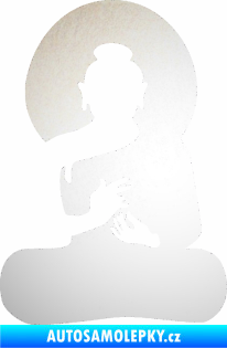 Samolepka Budha 001 silueta odrazková reflexní bílá