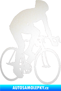 Samolepka Cyklista 001 pravá odrazková reflexní bílá