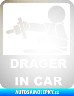 Samolepka Drager in car 004 odrazková reflexní bílá