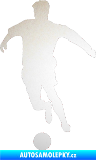 Samolepka Fotbalista 009 levá odrazková reflexní bílá