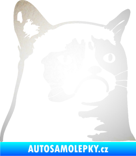 Samolepka Grumpy cat 002 pravá odrazková reflexní bílá