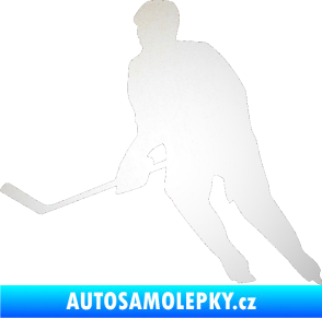 Samolepka Hokejista 013 levá odrazková reflexní bílá