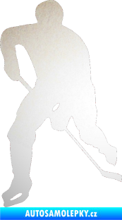 Samolepka Hokejista 022 levá odrazková reflexní bílá