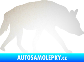 Samolepka Hyena 001 pravá odrazková reflexní bílá