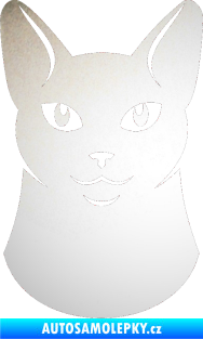 Samolepka Kočka 005 levá odrazková reflexní bílá
