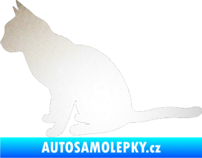 Samolepka Kočka 008 levá odrazková reflexní bílá