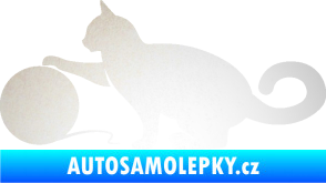 Samolepka Kočka 011 levá odrazková reflexní bílá