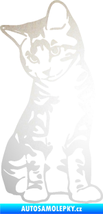 Samolepka Koťátko 006 levá odrazková reflexní bílá