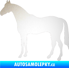 Samolepka Kůň 004 levá odrazková reflexní bílá