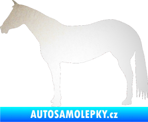 Samolepka Kůň 007 levá odrazková reflexní bílá