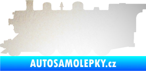 Samolepka Lokomotiva 002 levá odrazková reflexní bílá