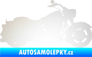 Samolepka Motorka 045 pravá Harley Davidson odrazková reflexní bílá