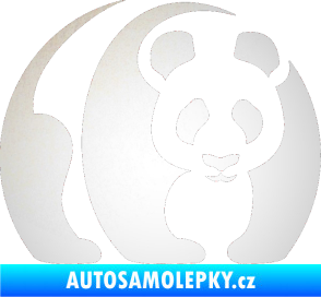 Samolepka Panda 001 pravá odrazková reflexní bílá
