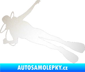 Samolepka Potápěč 004 levá odrazková reflexní bílá