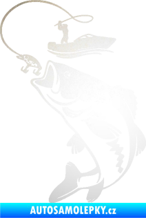 Samolepka Rybář 019 levá odrazková reflexní bílá