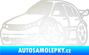 Samolepka Škoda Fabia 001 karikatura levá odrazková reflexní bílá