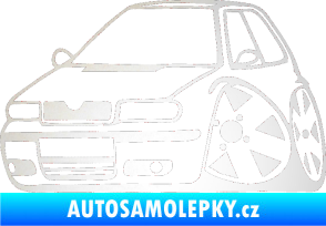 Samolepka Škoda Felicia karikatura levá odrazková reflexní bílá