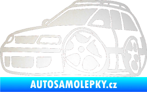 Samolepka VW Passat b6 karikatura levá odrazková reflexní bílá