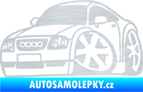 Samolepka Audi TT karikatura levá škrábaný hliník
