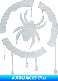 Samolepka Pavouk 001 - pravá škrábaný hliník