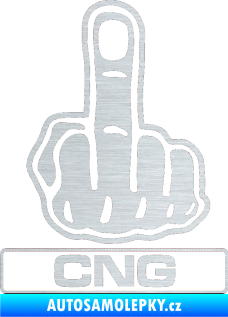 Samolepka Fuck off CNG škrábaný hliník