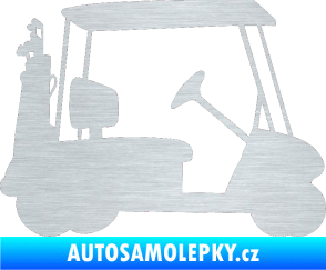 Samolepka Golfista 012 pravá škrábaný hliník