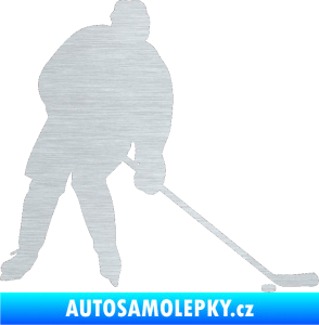 Samolepka Hokejista 005 pravá škrábaný hliník