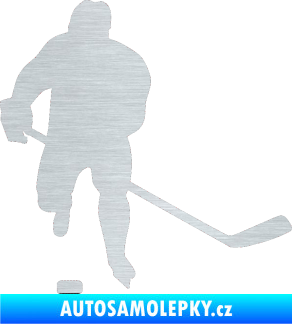 Samolepka Hokejista 008 pravá škrábaný hliník