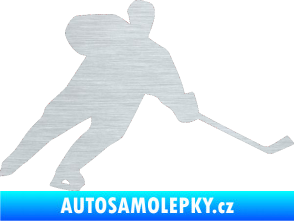 Samolepka Hokejista 014 pravá škrábaný hliník