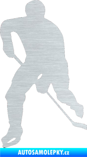 Samolepka Hokejista 022 levá škrábaný hliník