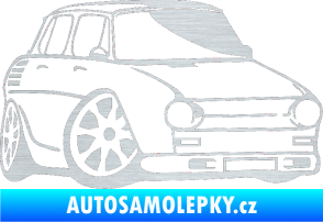 Samolepka Škoda 100 karikatura pravá škrábaný hliník