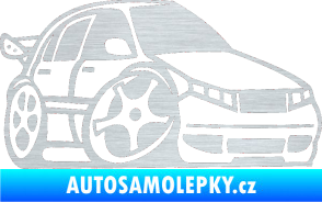 Samolepka Škoda Fabia 001 karikatura pravá škrábaný hliník