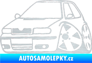 Samolepka Škoda Felicia karikatura levá škrábaný hliník
