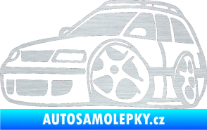 Samolepka VW Passat b6 karikatura levá škrábaný hliník