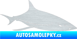 Samolepka Žralok 008 pravá škrábaný hliník
