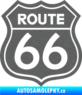 Samolepka Route 66 - jedna barva škrábaný titan
