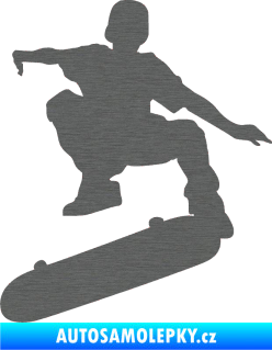 Samolepka Skateboard 004 levá škrábaný titan