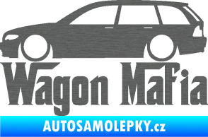 Samolepka Wagon Mafia 002 nápis s autem škrábaný titan