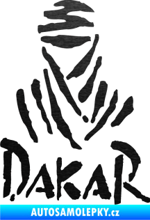 Samolepka Dakar 001 škrábaný kov černý