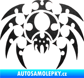 Samolepka Pavouk 012 škrábaný kov černý