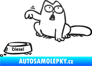 Samolepka Dolej diesel - levá škrábaný kov černý